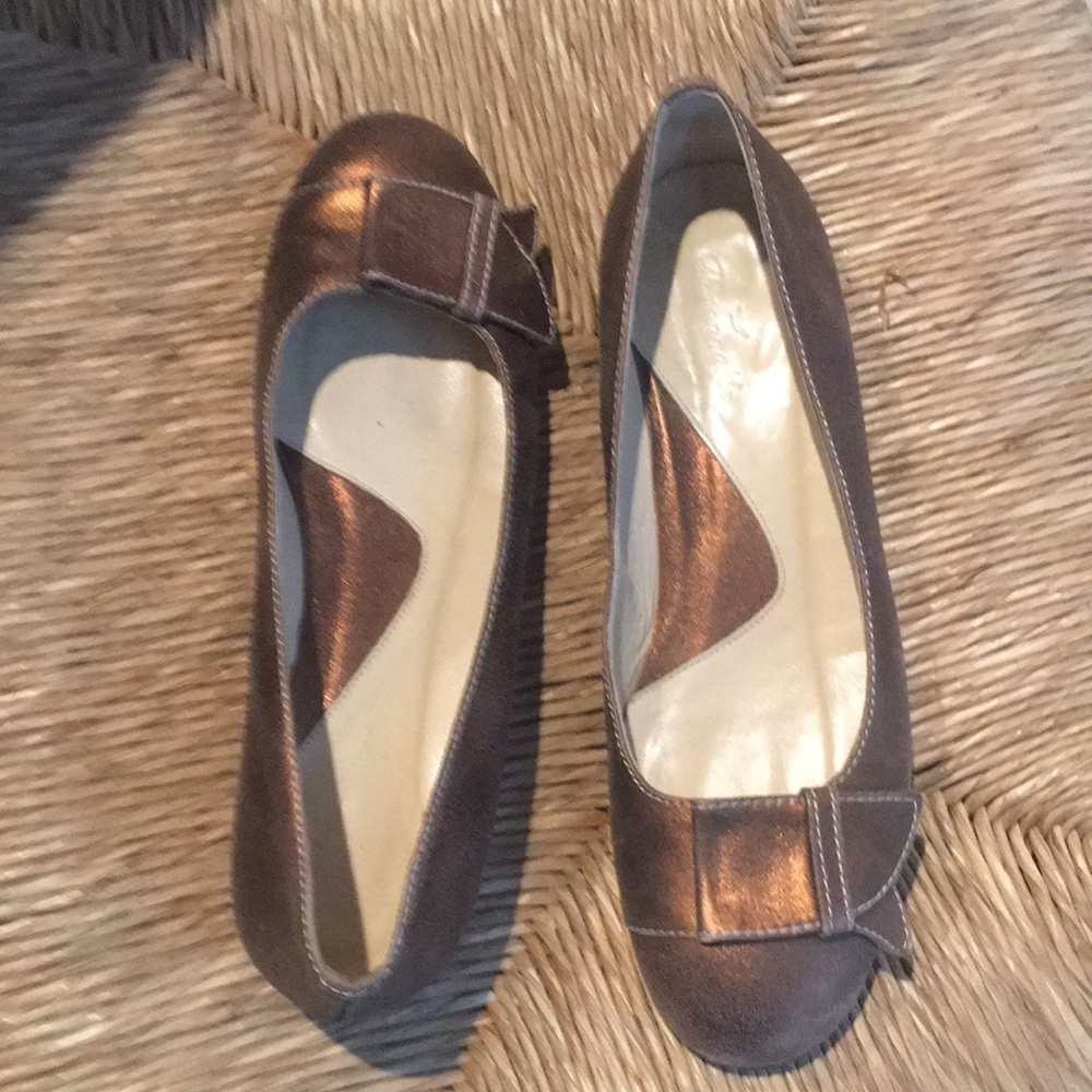 🔥☄️Facconanle  Bronze Metallic Skimmer  7